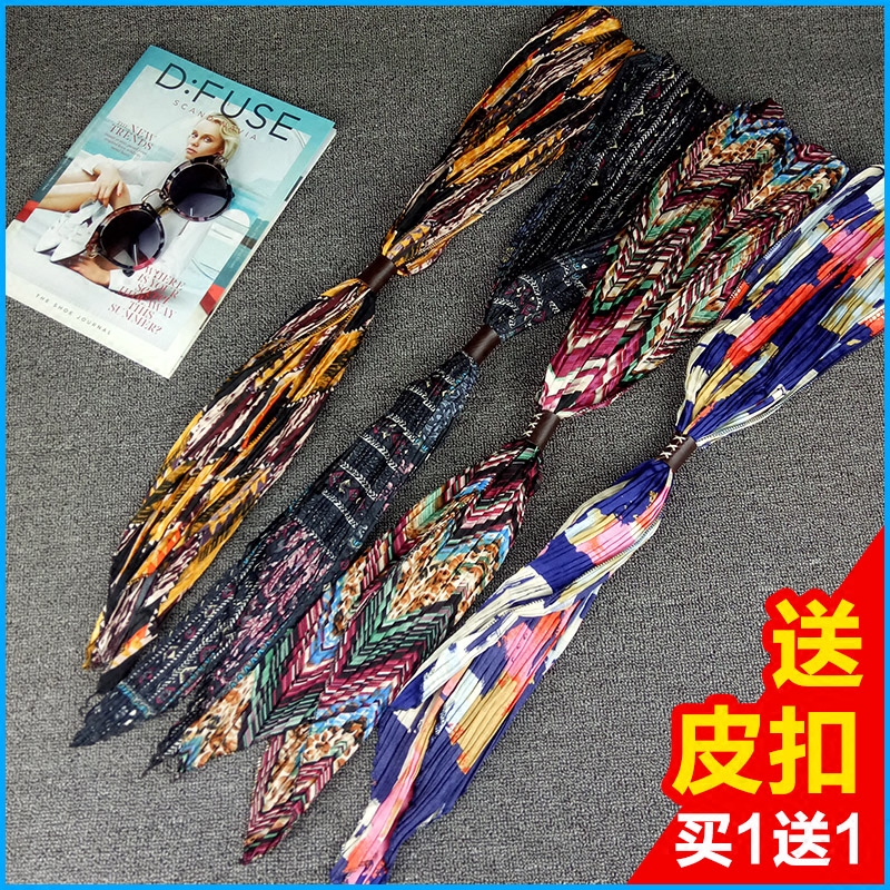 2024春秋夏季新款小丝巾女百搭围巾职业商务领巾时尚装饰百搭飘带