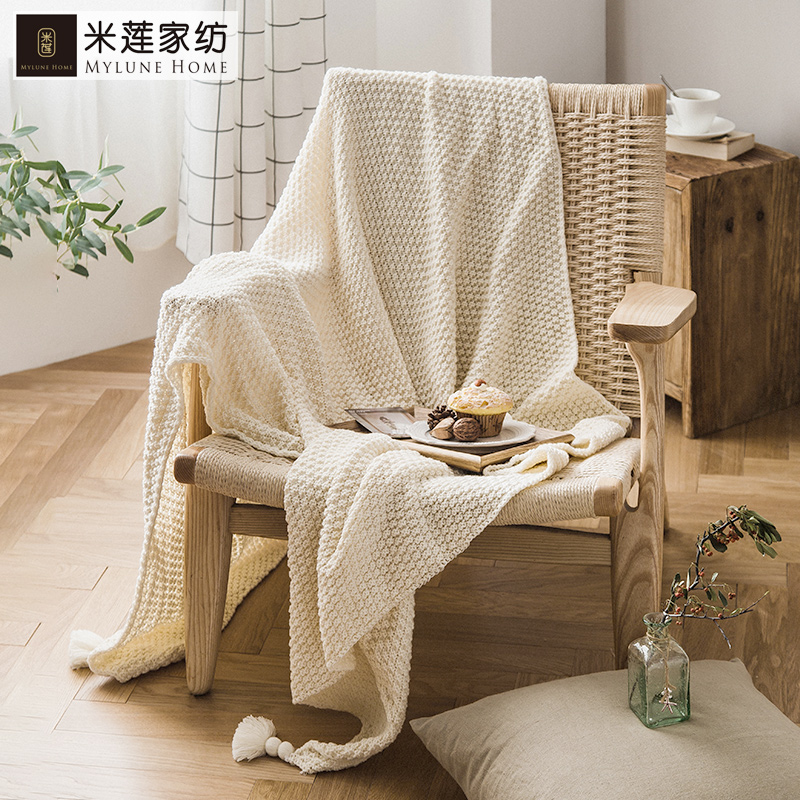 沙发样板间软装午睡毯