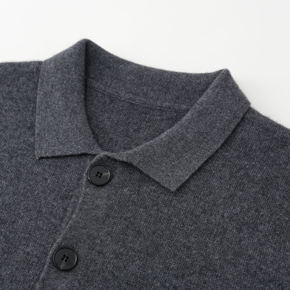 내몽고 가을 겨울 캐시미어 스웨터 남성용 두꺼운 카디건 라펠 단추 재킷 스웨터 중년 및 노인을위한 니트 스웨터