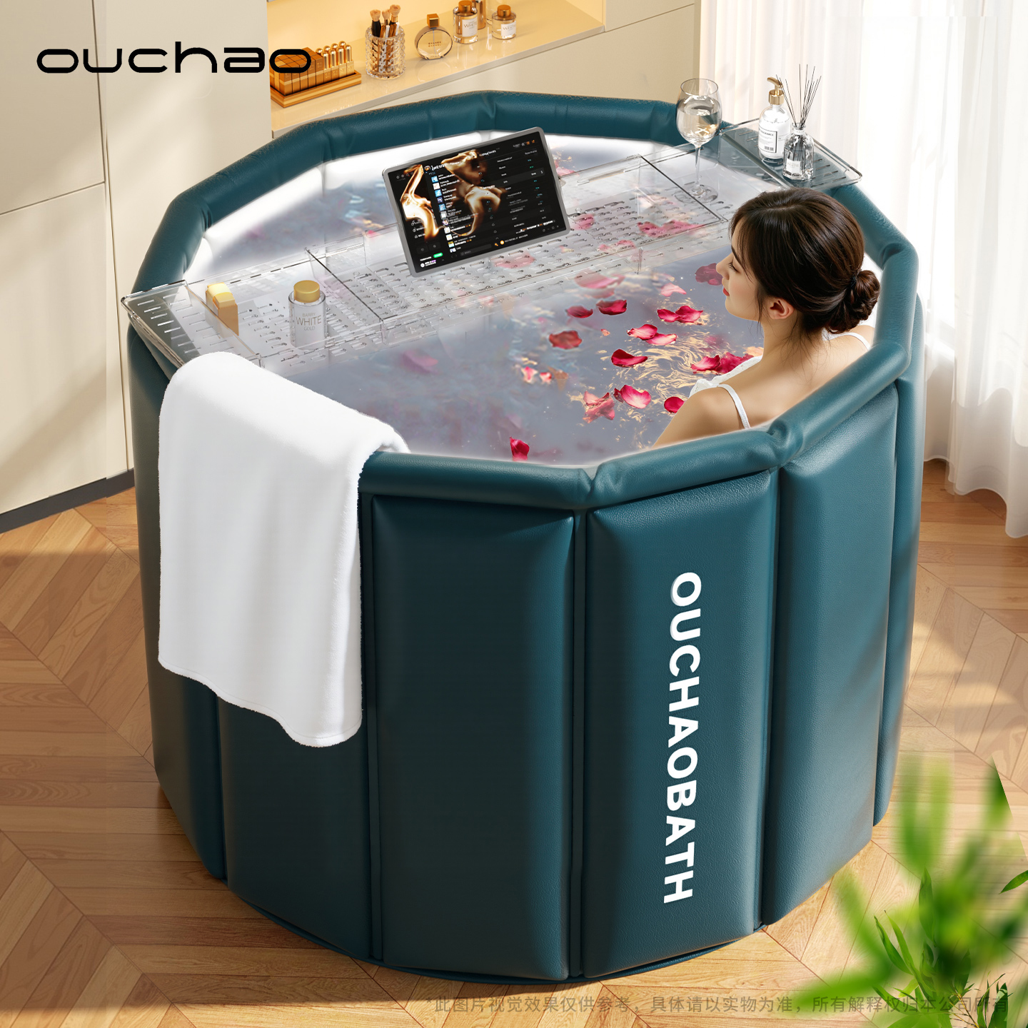 折叠泡澡桶大人家用免安装保温成人儿童沐浴桶加厚全身洗澡盆