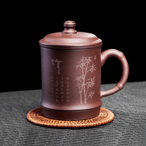 宜兴原矿紫砂杯茶水分离