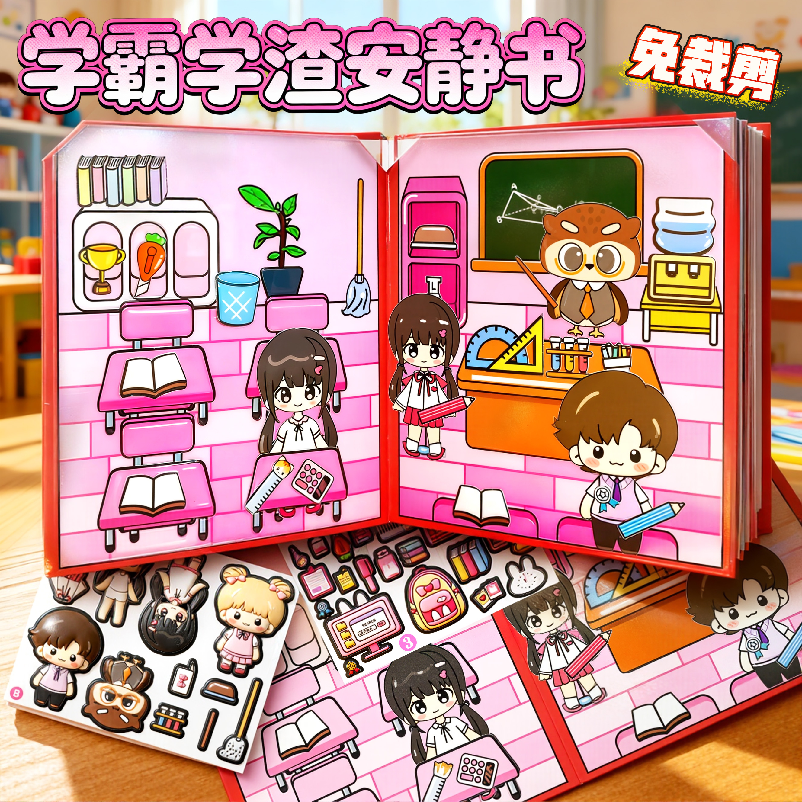 学霸学渣主题安静书新款儿童玩具
