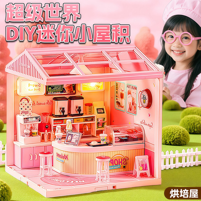 超级世界小屋微缩房手工拼装模型
