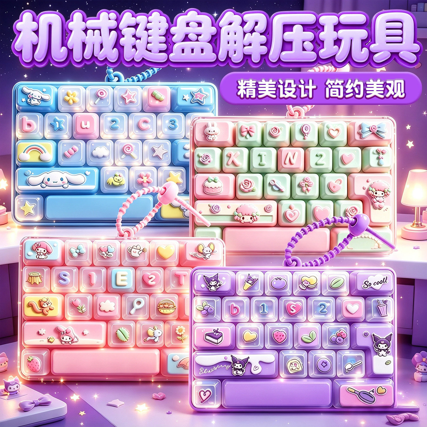 解压按键键盘玩具26键儿童玩具钥图片