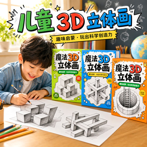 魔法立体画3d裸眼视觉启蒙绘画画