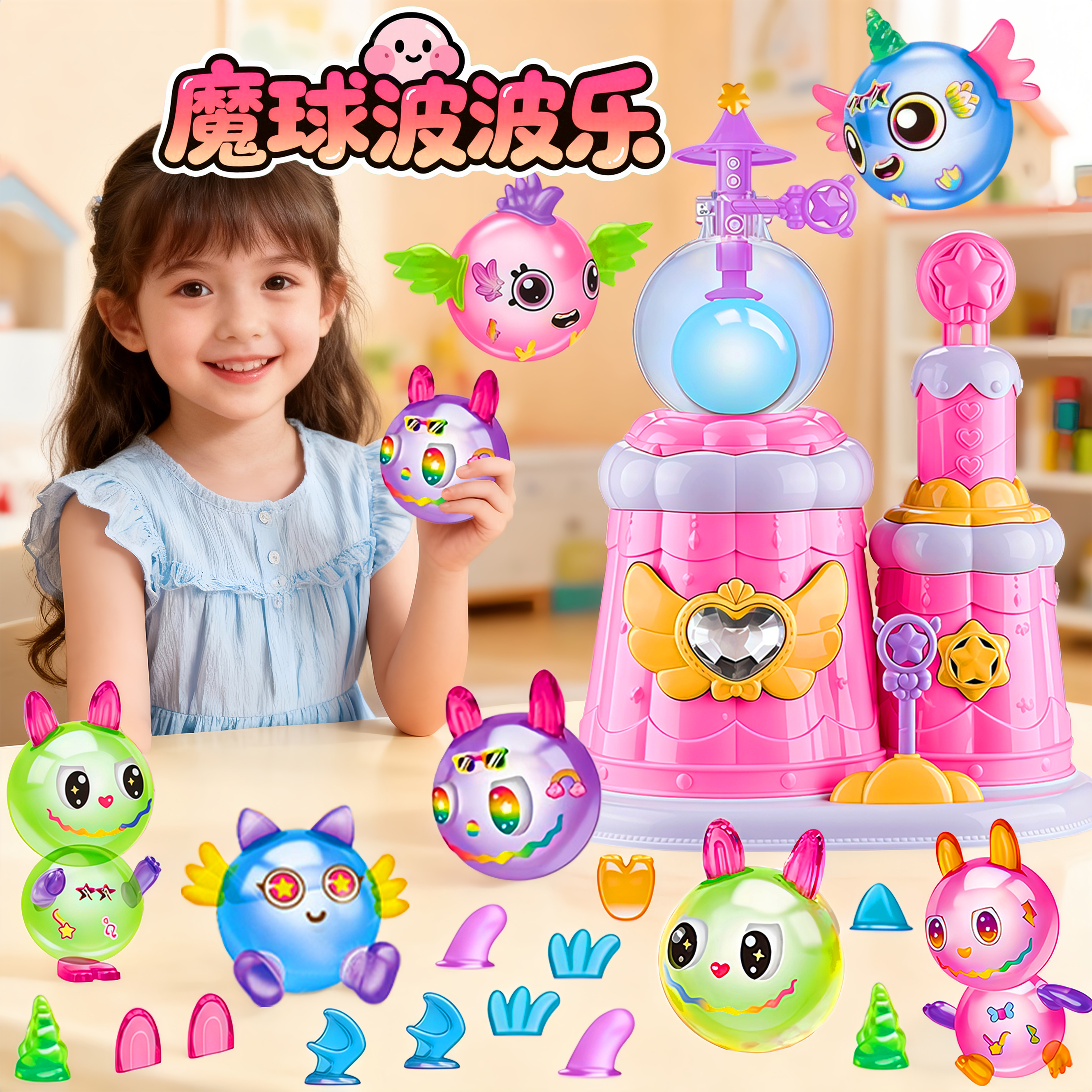 儿童玩具女孩子益智3到6岁以上2025火爆新款魔球波波乐小女童礼物