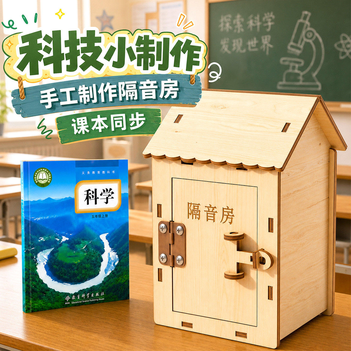 科技制作隔音房间模型物理实验材图片