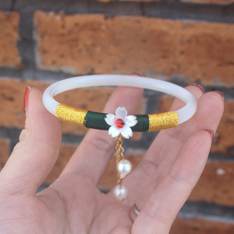 ORIGINAL JINGLE BRACELET ACCESSORIES GLASS BRACELET WOMEN ANCIENT STYLE STEP BY STEP HANFU ACCESSORIES CUTE AND SWEET CHINESE STYLE