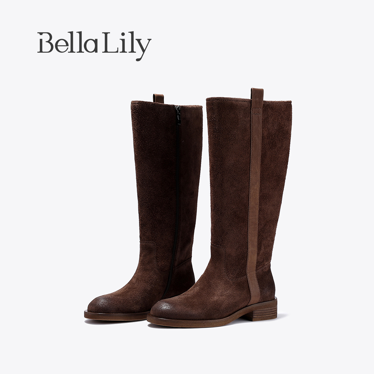 复古潮流长筒骑士靴