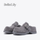 大头包头鞋 女外穿洋气半拖鞋 子 厚底增高勃肯鞋 BellaLily2026春季