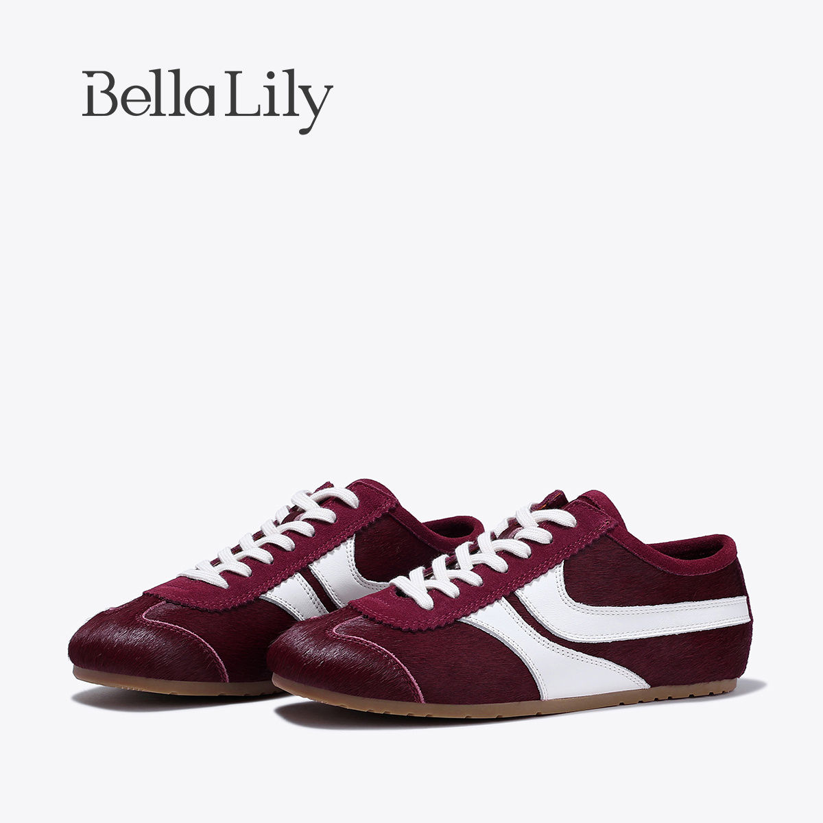 BellaLily秋季新款复古个性轻便德训鞋显脚小马毛平底鞋休闲