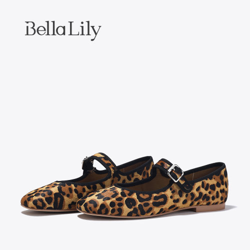 BellaLily春季新款复古芭蕾风玛丽珍鞋个性平底鞋女浅口单鞋