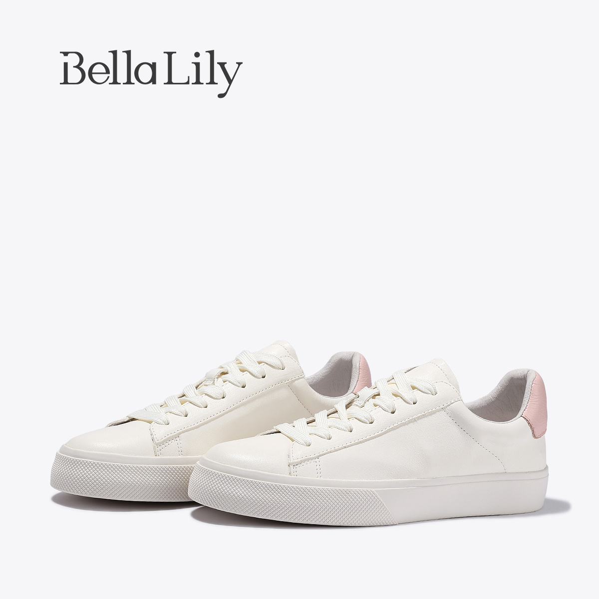 BellaLily2025夏季新款通勤百搭小白鞋简约舒适休闲鞋软底运动鞋