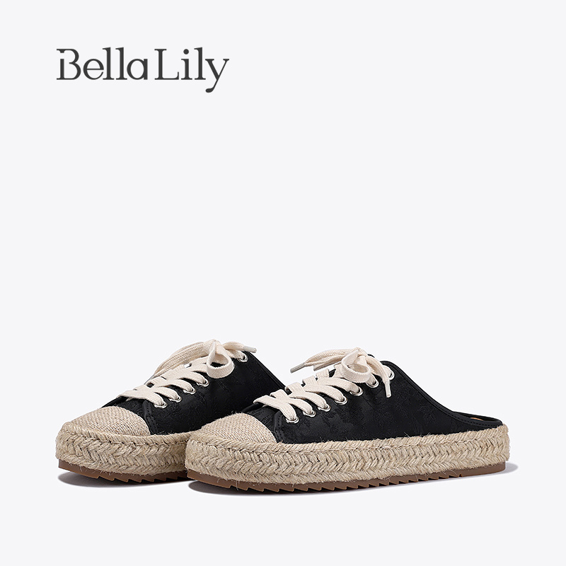 bellalily复古厚底渔夫包头拖鞋