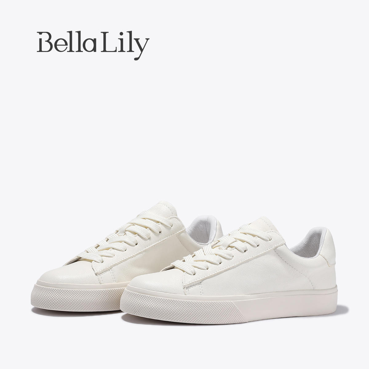 BellaLily2025夏季新款学院风百搭小白鞋舒适软底鞋子显脚小板鞋