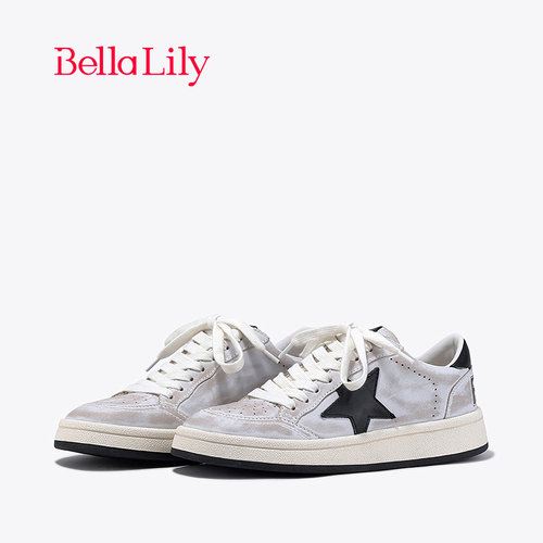 bellalily时尚厚底做旧脏脏鞋