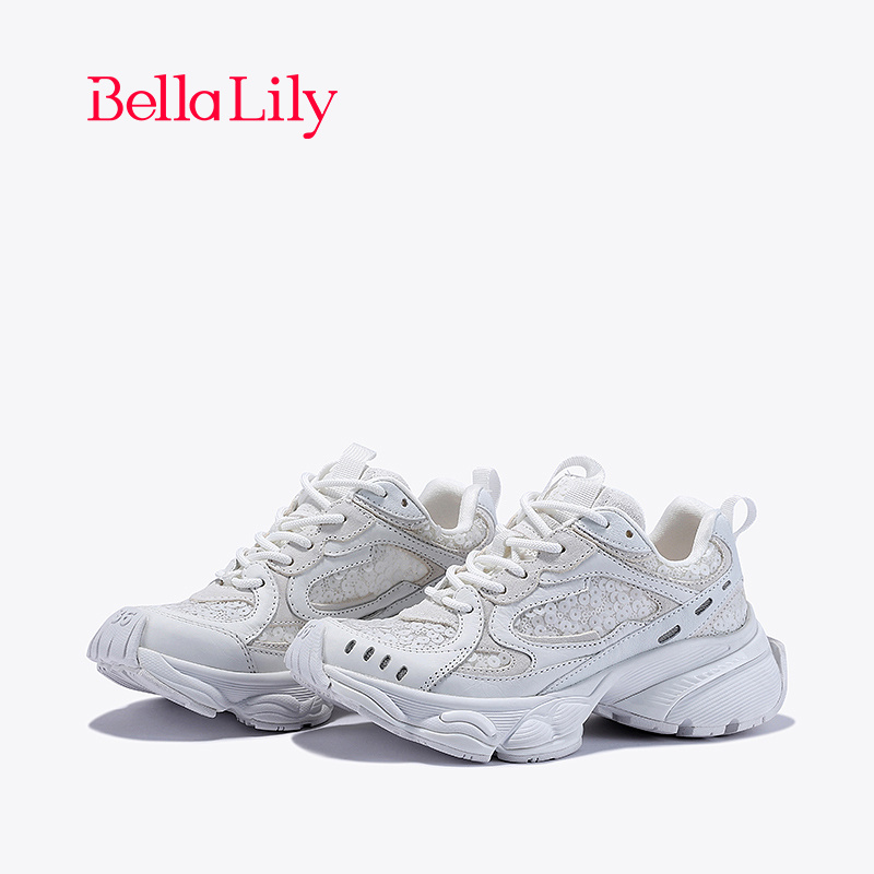 bellalily街头厚底亮片老爹鞋