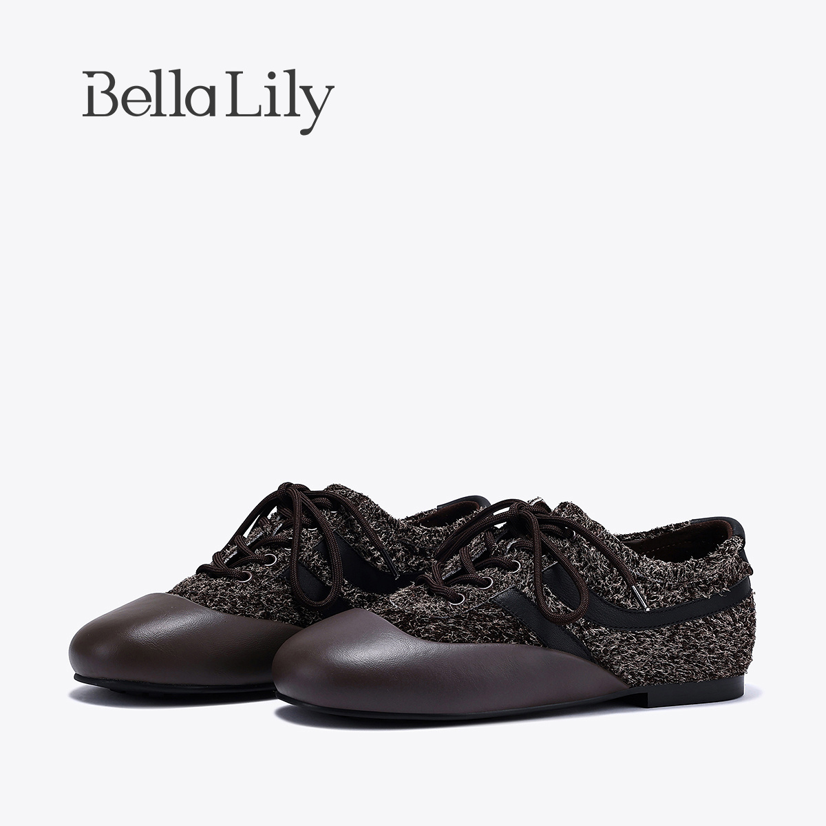 Bella Lily秋季新款美式德训鞋女潮流板鞋软皮软底真皮女鞋子