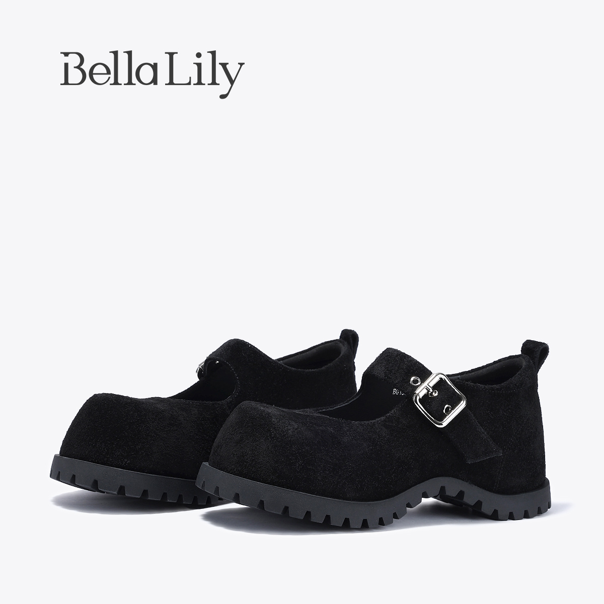 BellaLily2025春季新款经典百搭大头鞋厚底单鞋设计感玛丽珍鞋女