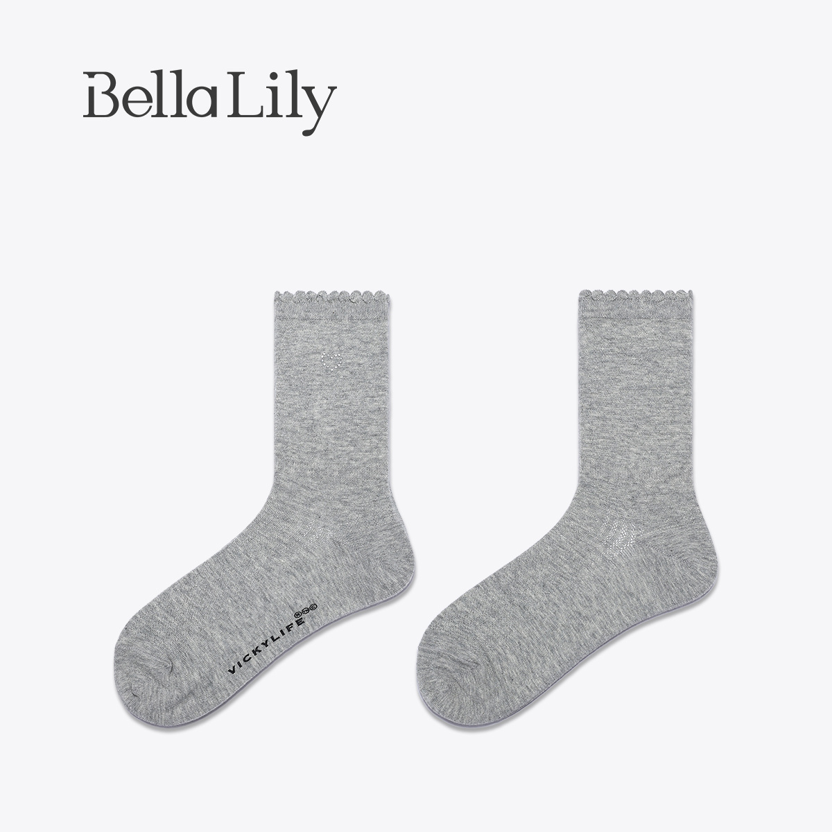 日常百搭舒适中筒棉袜女