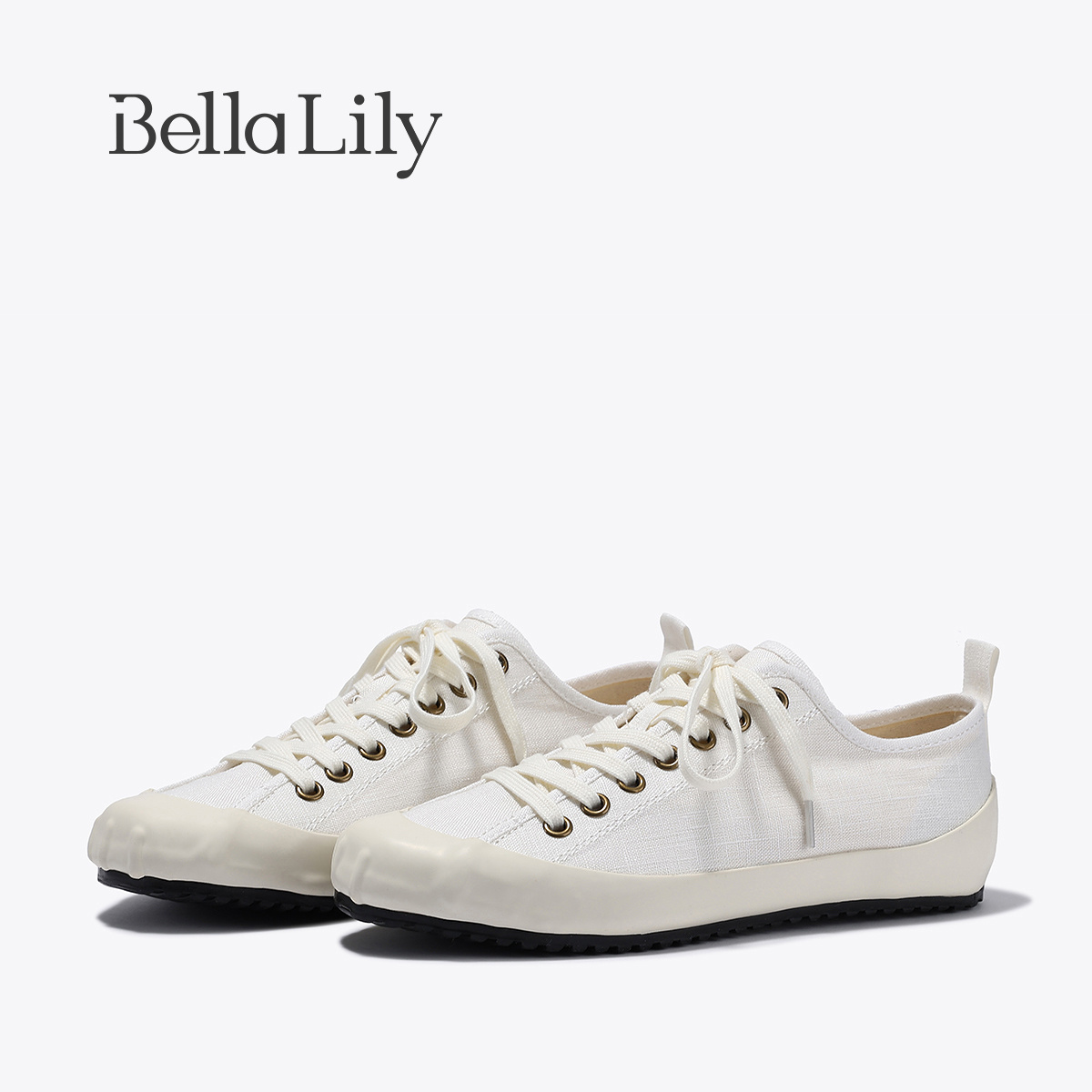 BellaLily2025夏季经典基础款女鞋日系学院风帆布鞋四季款休闲鞋
