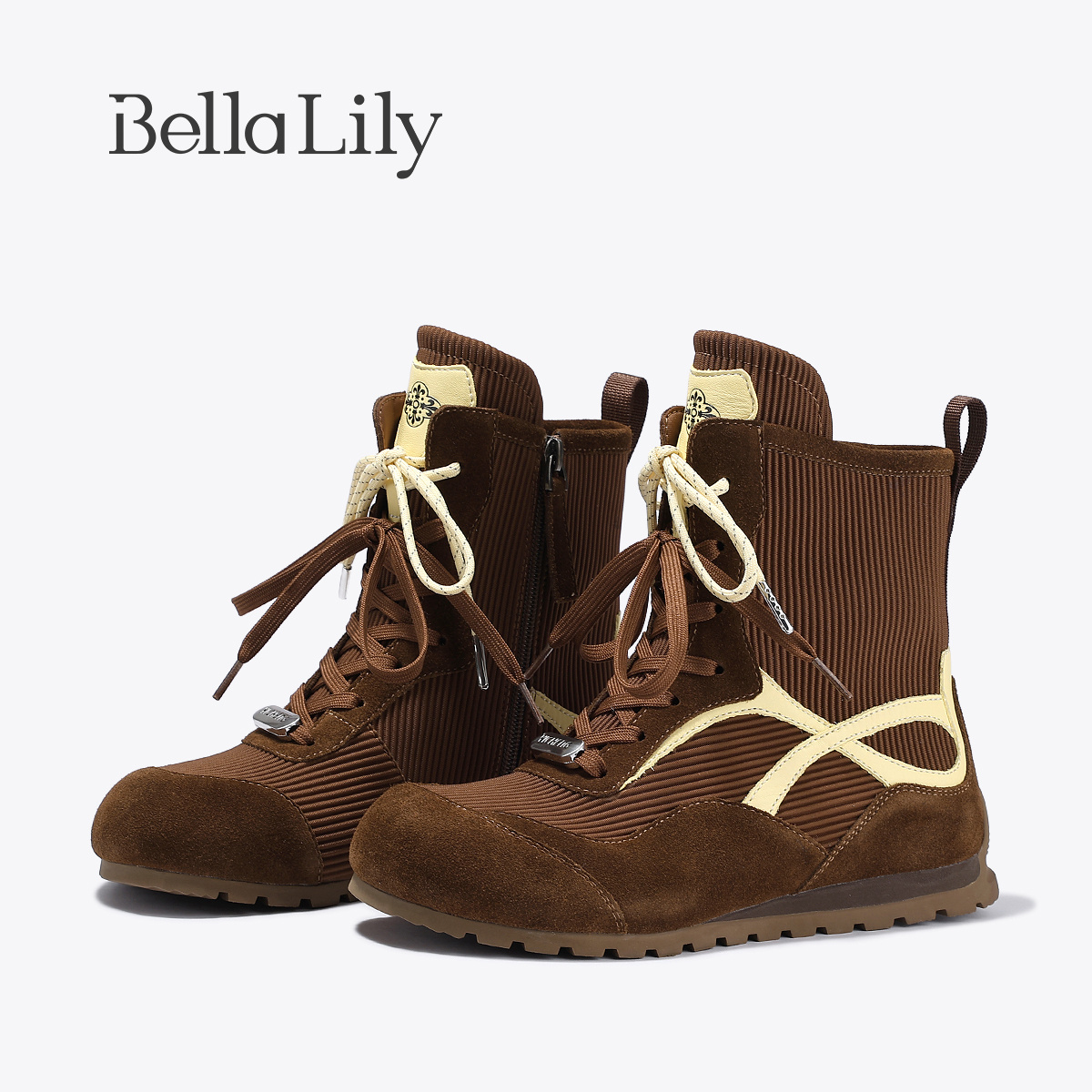 复古牛皮中筒休闲时装靴女