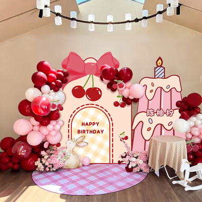 儿童生日布置背景墙KT板