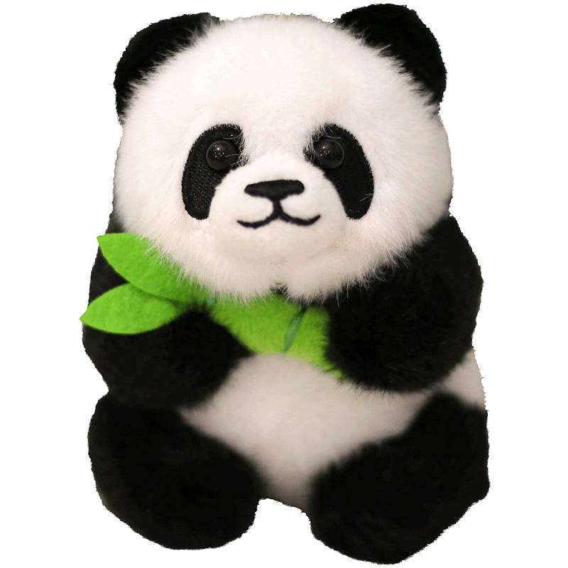 正版抱竹竿熊猫毛绒玩具小挂件公毛绒/玩偶/公仔/布