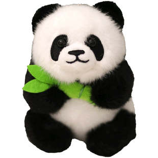 正版抱竹竿熊猫毛绒玩具小挂件公仔背包挂饰玩偶成都基地同款可爱