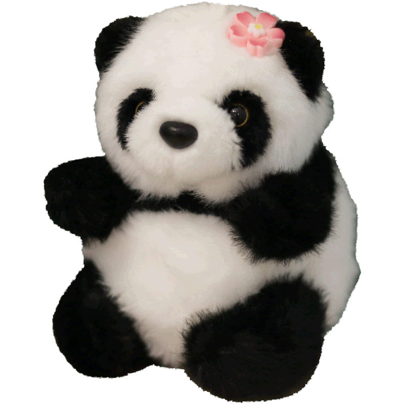 正版花花熊猫毛绒玩具公仔背包小毛绒/玩偶/公仔/布