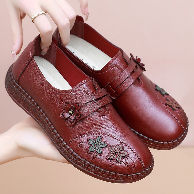 老北京布鞋女春秋妈妈鞋牛筋底防滑舒适轻便中老年奶奶鞋平底单鞋