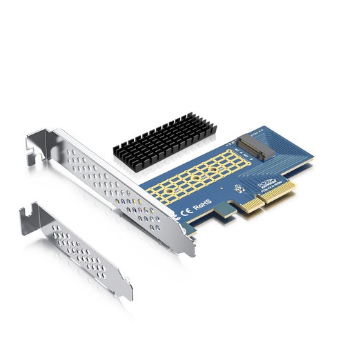 PCIe 4.0 X4转M.2 NVMe转接卡 带铝制散热器 适用于服务器和台式机 高速扩容