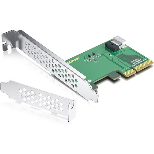 PCIe 4.0 X8转SFF-8654适配卡 支持U.2 NVMe SSD扩展 适用于服务器及台式机扩容