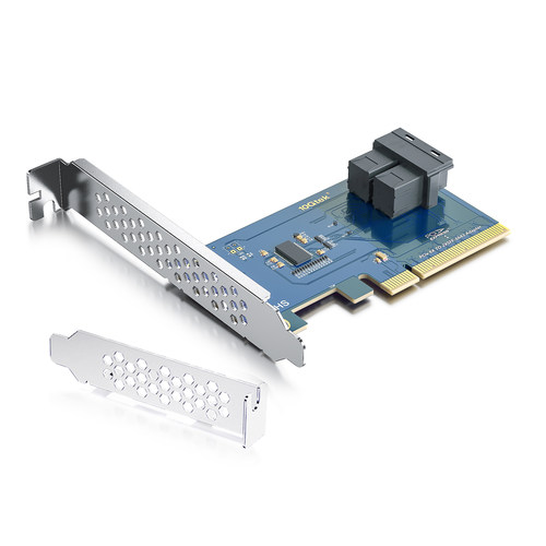 PCIe 3.0 X4转SFF-8643转接卡 支持2个U.2 NVMe SSD 服务器工作站高速存储扩展