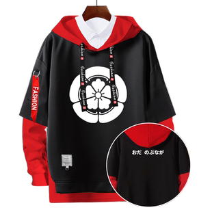 日本战国武士家徽武士织田信长丰臣秀吉连帽卫衣男女外套帽衫衣服