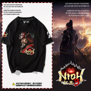 男女学生纯棉半袖 仁王3游戏NIOH t恤衫 联名短袖 休闲体恤 3周边同款