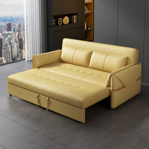 现代简约多功能科技布沙发床