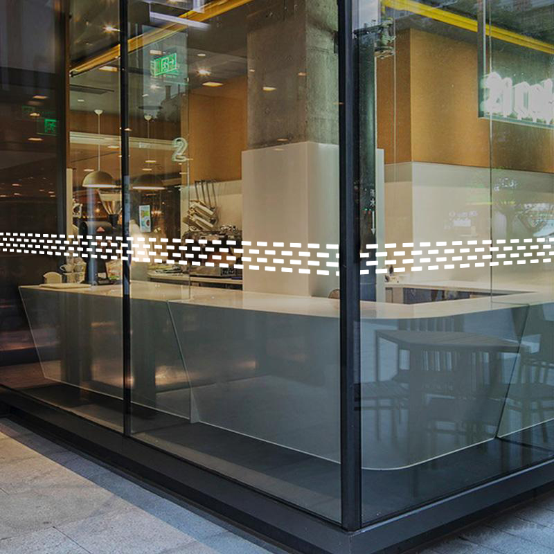 商场店铺玻璃门腰线贴个性创意装饰防撞条办公室隔断透明提示贴纸