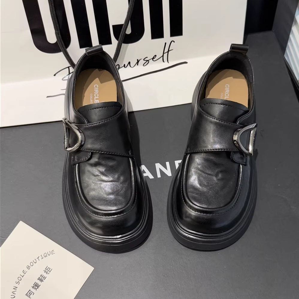 圆典女鞋~2026春舒适厚底真皮百搭浅口小皮鞋一脚蹬乐福鞋22-280,女鞋,乐福鞋（豆豆鞋）,淘宝优惠券,粉丝福利购,淘宝优惠卷