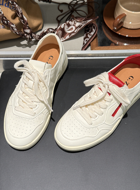 贵足范2026春新时尚真皮舒适百搭系带一脚蹬休闲爆款轻便A032