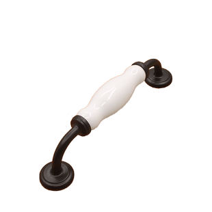 拉德黑白鞋柜衣柜陶瓷把手单孔圆形橱柜现代简约抽屉柜门柜子拉手