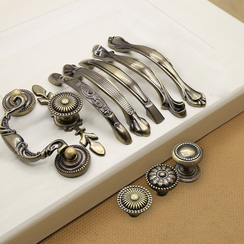 青古铜美式风双孔抽屉柜门