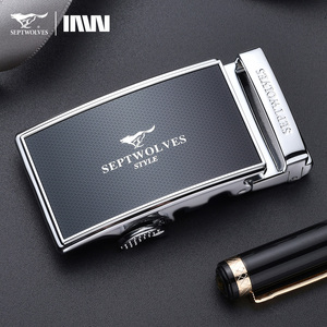 七匹狼皮带扣男扣头配件腰带头自动扣3.5cm高档时尚卡扣单卖正品