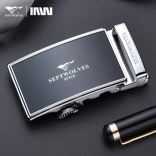 七匹狼皮带扣男扣头配件腰带头自动扣3.5cm高档时尚卡扣单卖正品