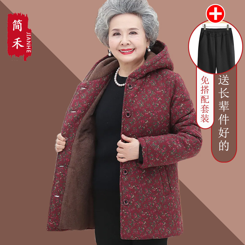 中老年女加绒加厚冬季棉服