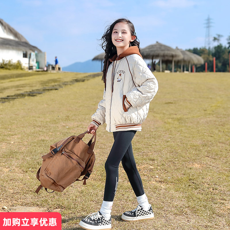 加薄绒秋冬款连帽棒球服外套