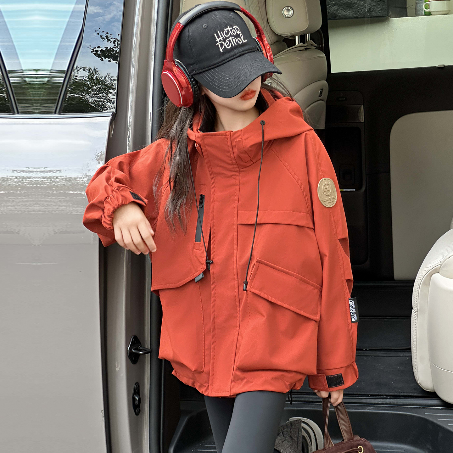 女童冲锋衣2025秋冬新款儿童韩版洋气外套中大童三合一户外登山服