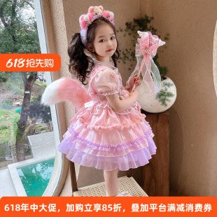 洛丽塔女童公主裙夏装2025新款洋气儿童玲娜贝尔连衣裙演出蓬蓬裙