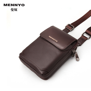 MENNYO真皮手机包腰包男款斜挎包
