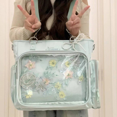 AORDA 三用绿色痛包双肩大食量单肩斜挎二次元 娃包高颜值吧唧包女